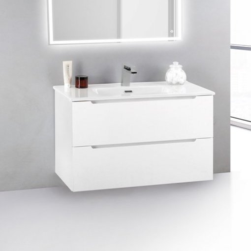 Тумба под раковину BelBagno Etna 39 80 bianco lucido (ETNA39-800/390-2C-SO-BL-P)