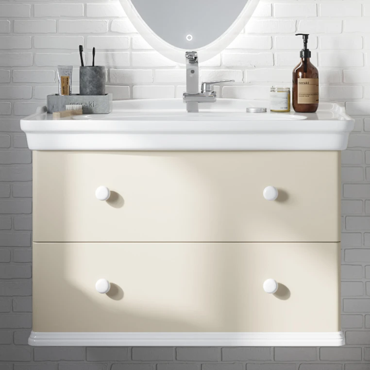 Тумба с раковиной Stworki Вестерос 85 бежевая