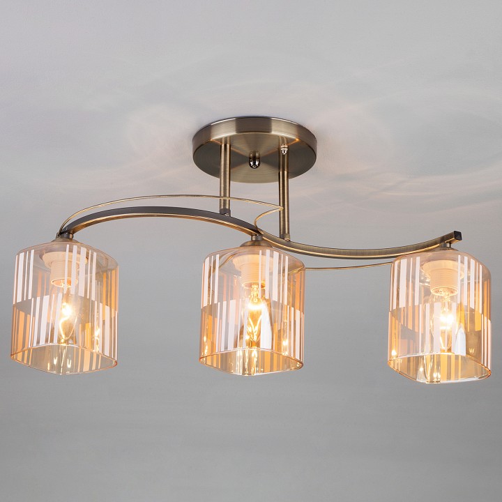 Люстра на штанге Eurosvet Susan 30124/3 античная бронза