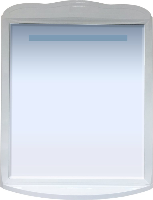 Зеркало Misty Дайна 85 белое с подсветкой и полкой (П-Дай02085-011Св)