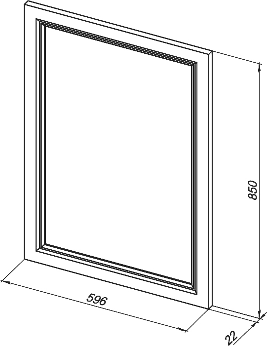 Зеркало Stworki Эстерсунд 60 белое матовое, с подсветкой, сенсор на зеркале (259337)