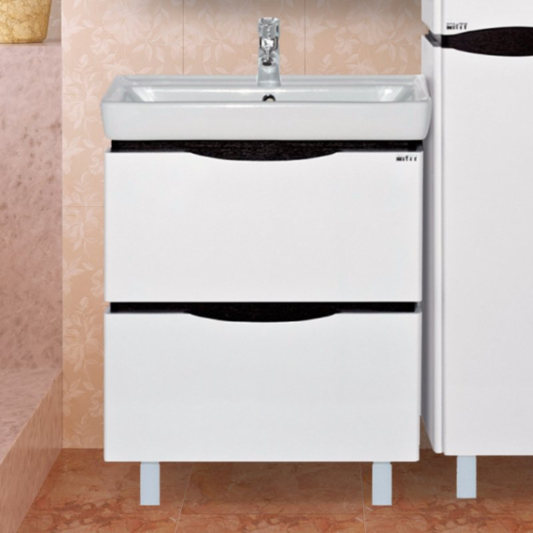 Тумба с раковиной Misty Венера 60 комбинированная (П-Внр01060-252Я+1WH302082)