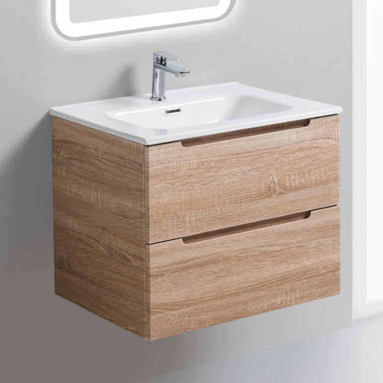 Тумба с раковиной BelBagno Etna 60 rovere bianco (ETNA-600-2C-SO-WO-P+BB600ETL)