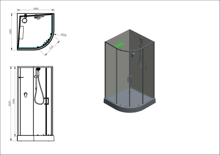 Душевая кабина Aquanet Passion EVO 100x100 R White 00281965