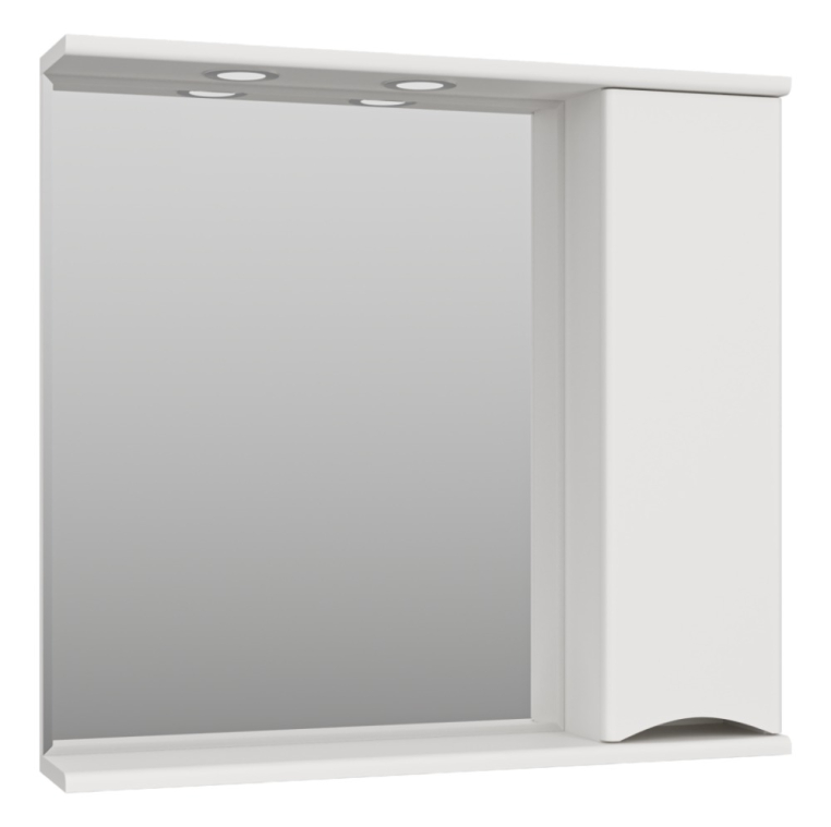 Зеркальный шкаф Misty Атлантик 80 правый белый