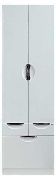 Шкаф-пенал c 2 ящиками Misty Жасмин 50 П-Жас05050-0112Я белая эмаль