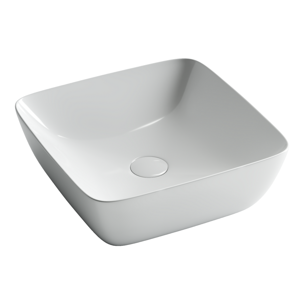 Накладные раковины CERAMICANOVA CN2002 Умывальник чаша накладная квадратная FORM 420*420*145мм