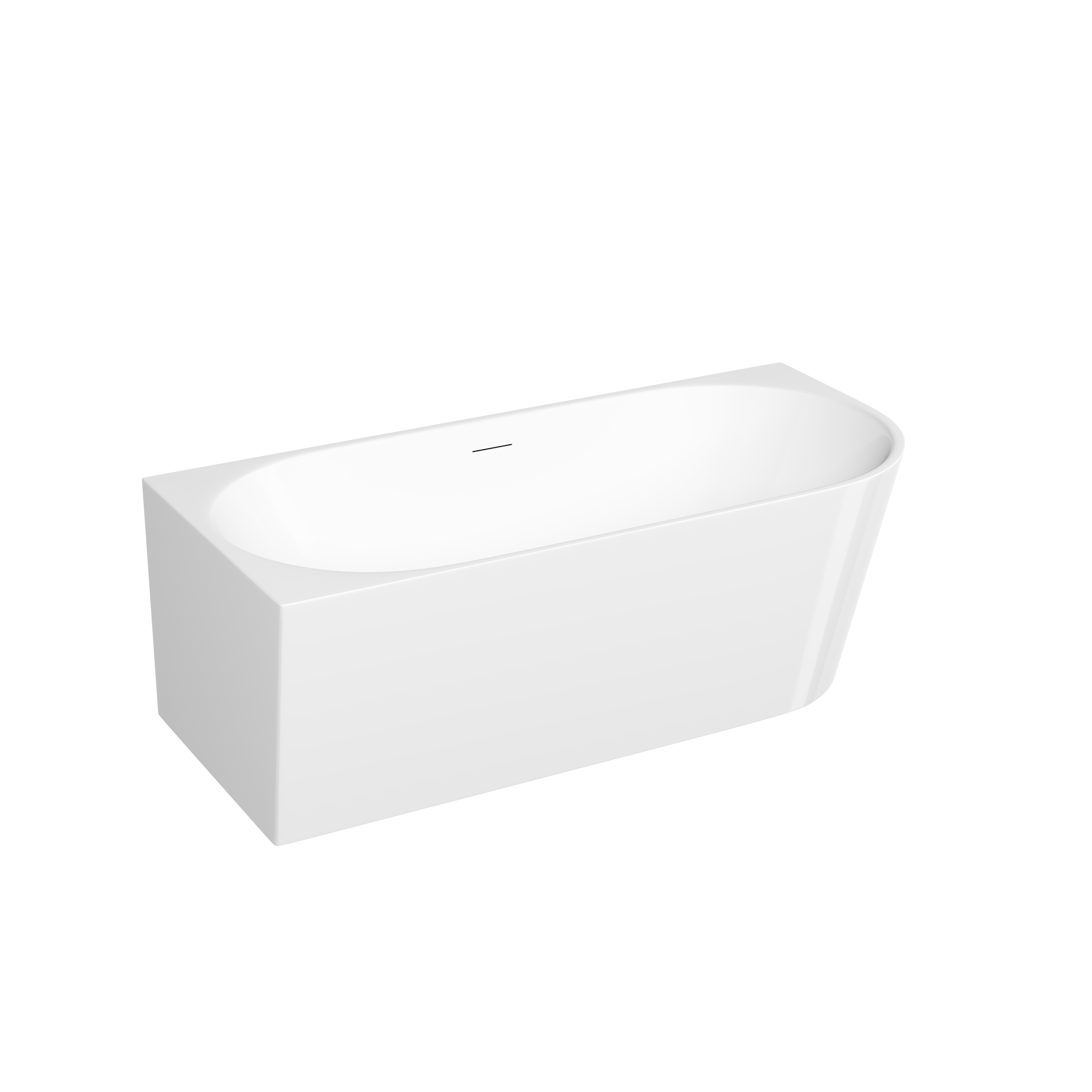 Акриловая ванна Sancos Edge 1700x800x580 мм, угловая, левая, с каркасом, со сливом-переливом, донным клапаном"сlick-сlack", цвет белый, арт. FB23L