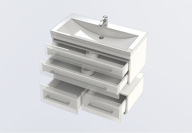 Мебель для ванной Aquanet Верона 100 белый (раковина Нота 158753) 00175467
