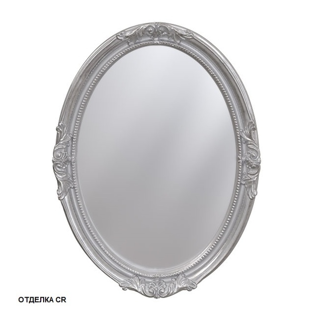 Зеркало овальное 62x82 Caprigo PL030-CR серебро