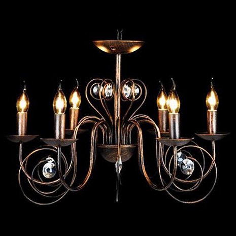 Подвесная люстра Eurosvet Tomas 60018/6 черный с золотом