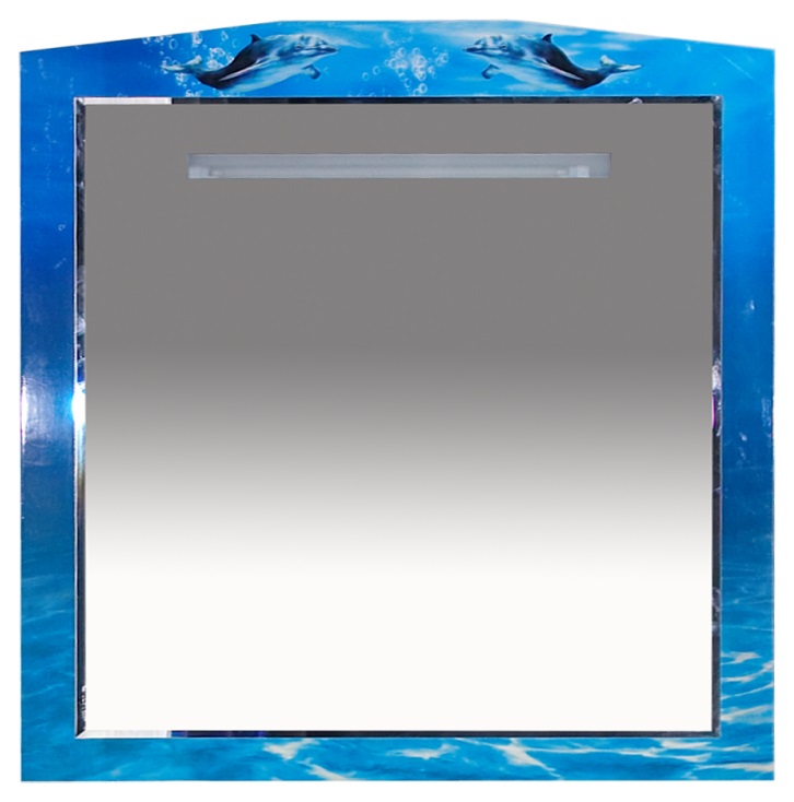 Зеркало с полкой Misty Дельфин П-Дел03090-221Св