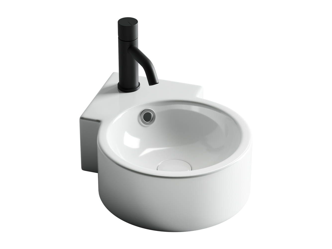 Подвесные раковины CERAMICANOVA CN5019 Умывальник подвесной угловой Element 310*430*125мм