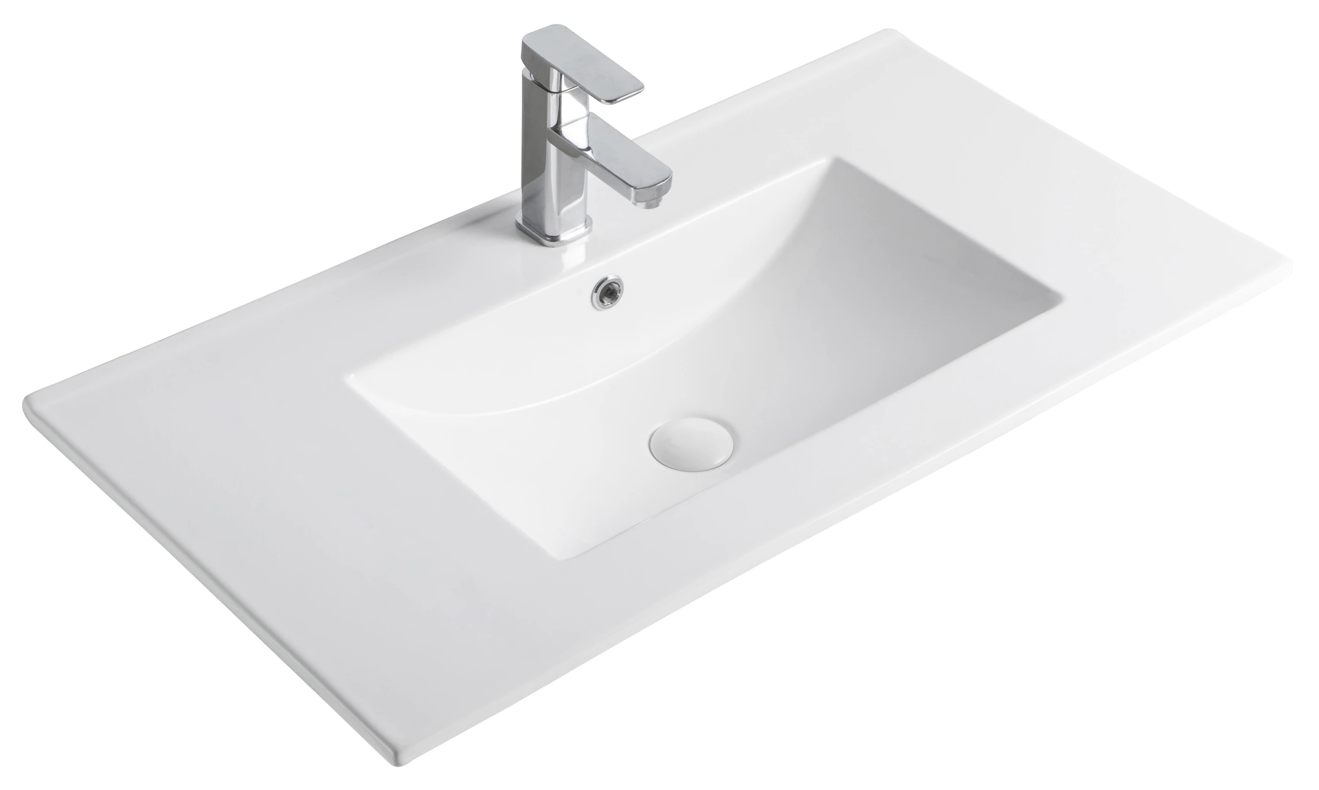 Раковина Gid 9090e 71105 встраиваемая сверху белая 91x46.5x17