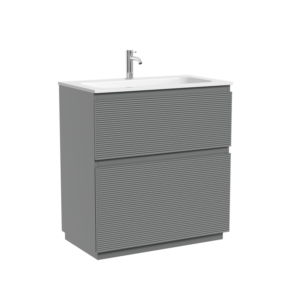 Тумба напольная SANCOS Folk Floor, 790х445х850, c двумя ящиками оснащенными доводчиками, Ergraut soft, арт.FL80FES