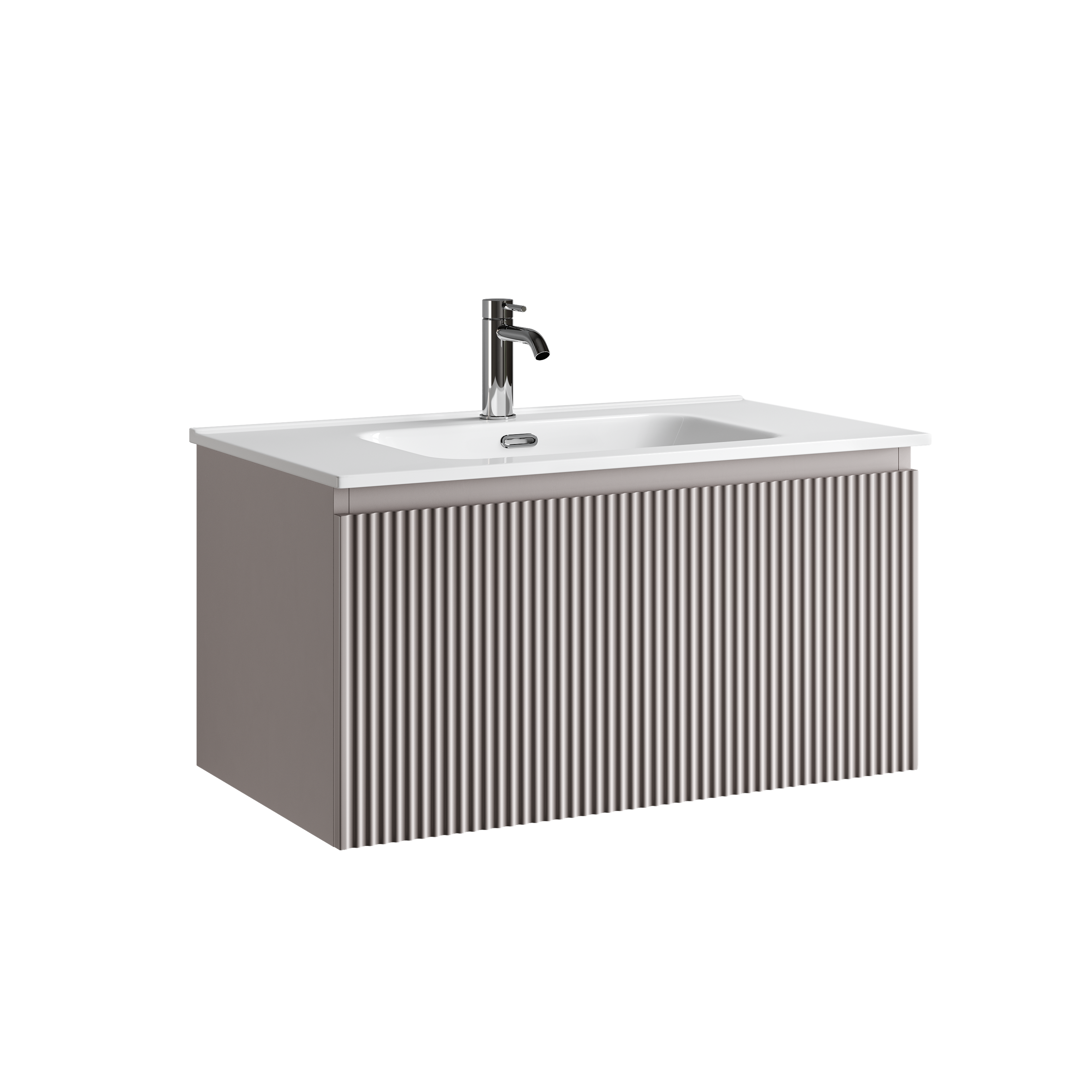 Тумба подвесная SANCOS Snob R 1.0 790х445х406, c одним ящиком оснащенным доводчиками, Doha Soft , арт.SNR1.080SM