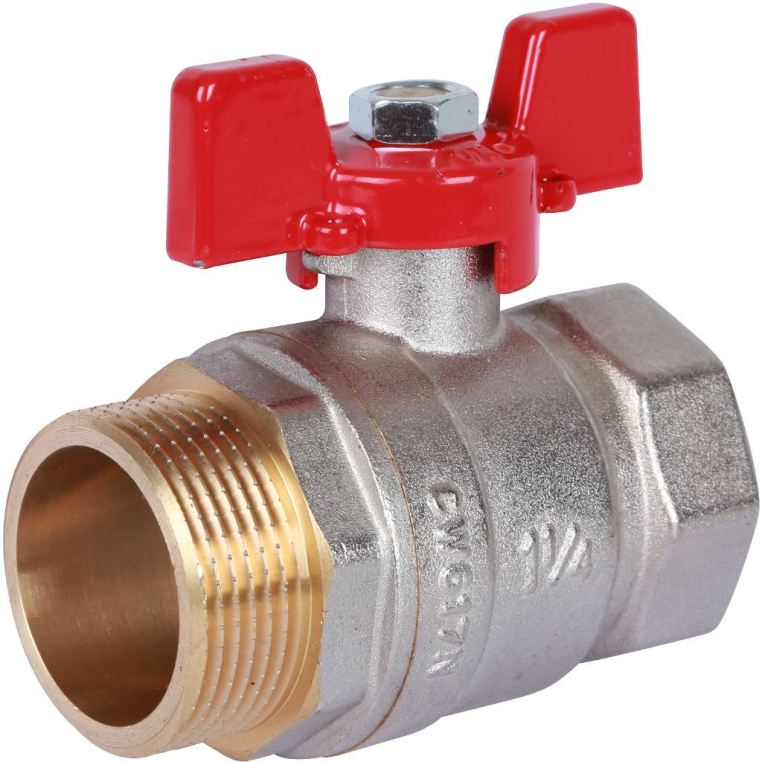 Шаровой кран ROMMER (RBV-0004-0210232) 1 1/4 ВН/НР, ручка бабочка