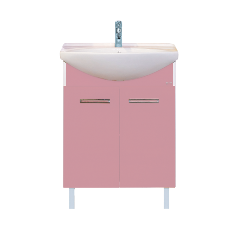 Тумба под раковину Misty Джулия 65 прямая розовая