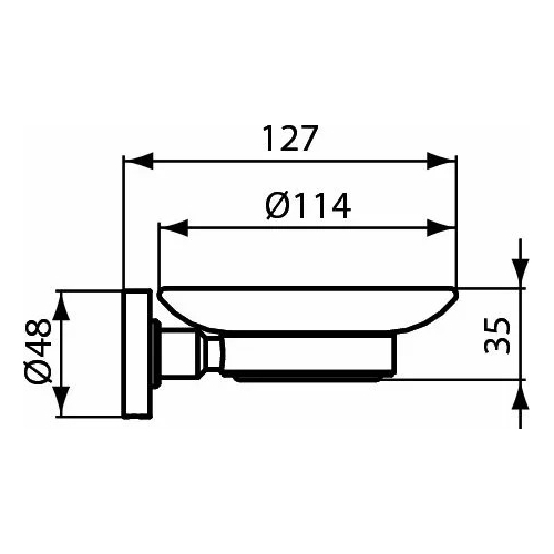 Мыльница Ideal Standard IOM A9122XG черное матовое стекло
