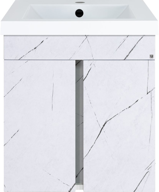 Тумба с раковиной Misty Торос 50, белый мрамор (П-Тор01050-0521Пр+4627173210294)