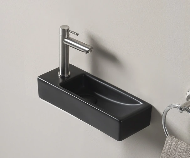 Раковина Gid Bm9271R 62202R подвесная черная матовая 38x14.5x8