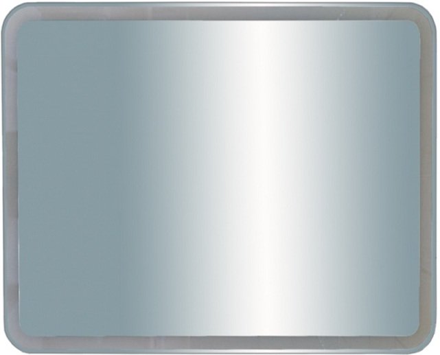 Зеркало Misty Неон 3 LED 100х80 сенсор на корпусе П-Нео10080-3ПРСНККУ с круглыми углами