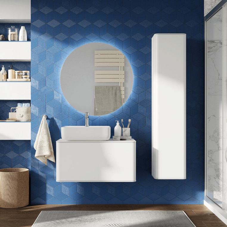 Мебель для ванной Stworki Ноттвиль 80 белая, без выреза под смеситель