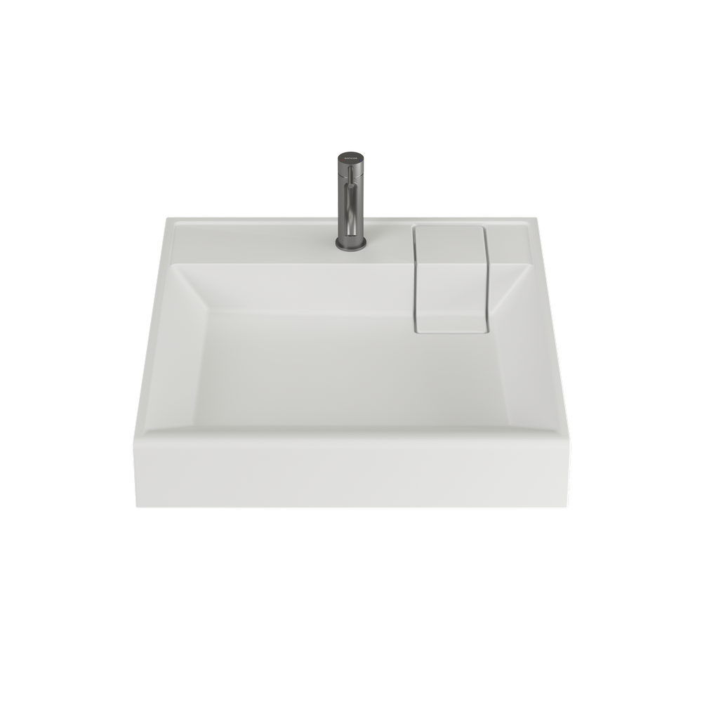 Раковина над стиральной машиной CERAMICANOVA Quattro 600x600x123 мм, с кронштейнами в комплекте, цвет белый, арт. CN0101