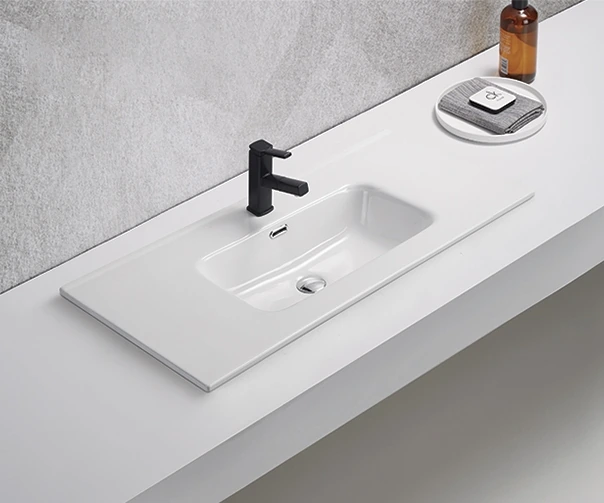 Раковина Gid 9010s 71159 встраиваемая сверху белая 101.5x46.5x17