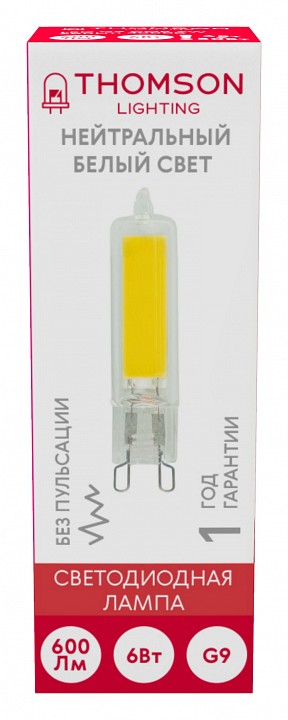 Лампа светодиодная Thomson G9 COB G9 6Вт 4000K TH-B4211