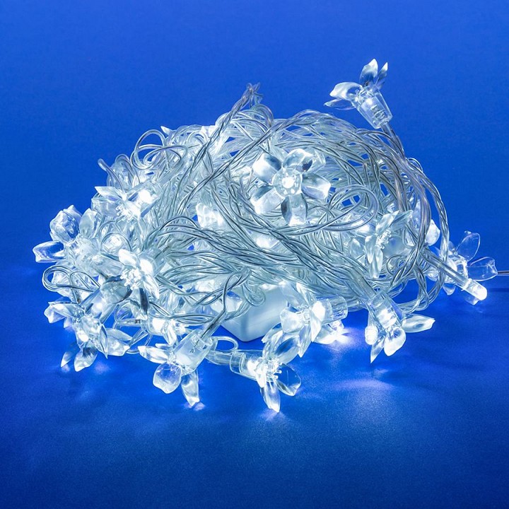 Гирлянда с насадками Uniel Снежинки ULD-S0700-050/DTA WHITE IP20 WHITE SAKURA