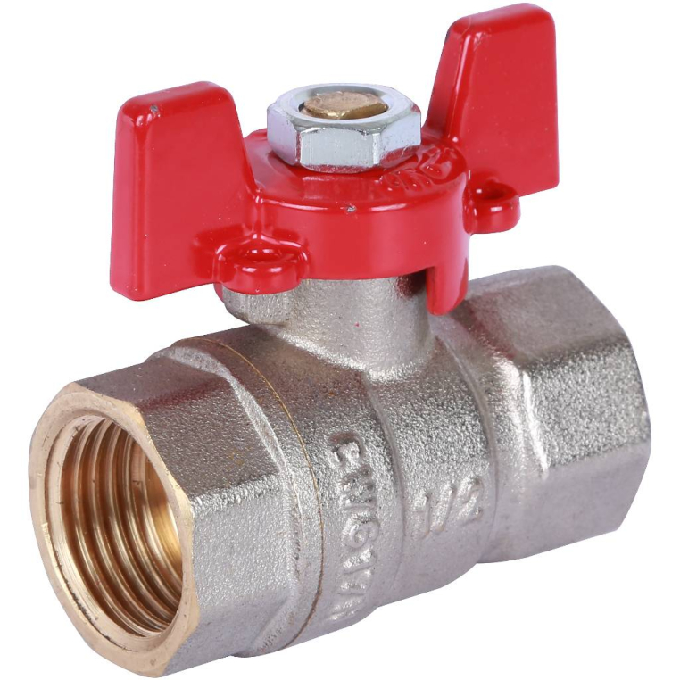 Шаровой кран ROMMER (RBV-0003-0110215) 1/2 ВН/ВН, ручка бабочка