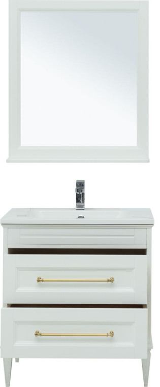 Мебель для ванной Aquanet Бостон М 80 белый (ручки золото, раковина Бостон) 00281193
