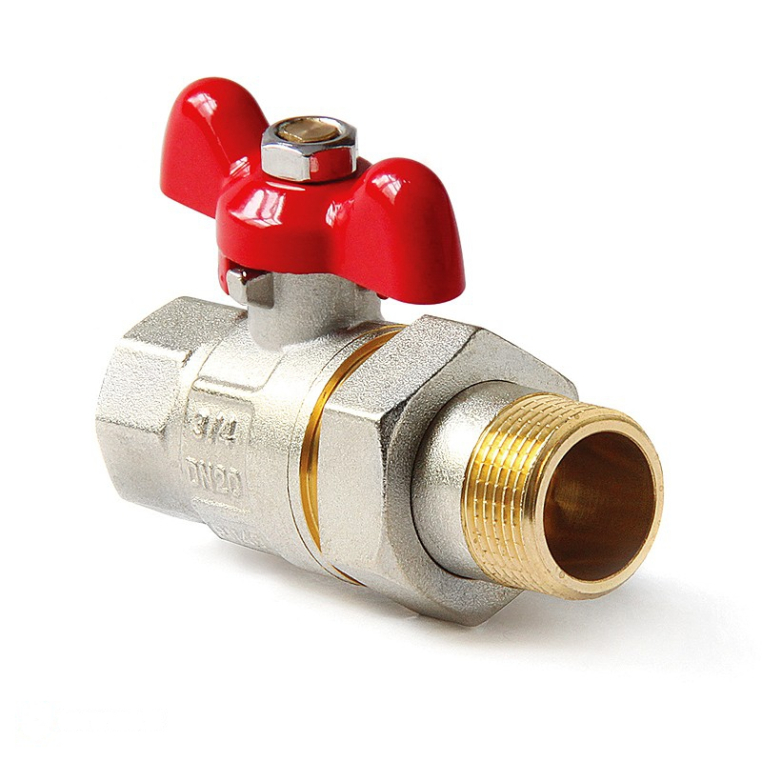 Кран шаровой со сгоном Pro Aqua 3/4F-3/4M НВ (бабочка) FWB65-m20-f20x (FWB65-m20-f20x)