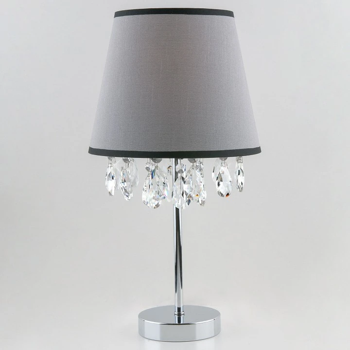 Настольная лампа декоративная Eurosvet Opera 01036/1 хром/прозрачный хрусталь Strotskis