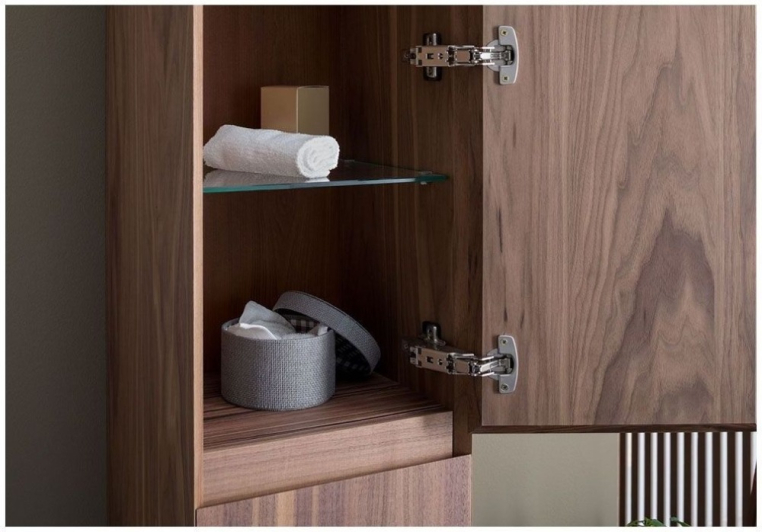 Шкаф-пенал для ванной Aquanet Нью-Йорк 35 L орех 00257886