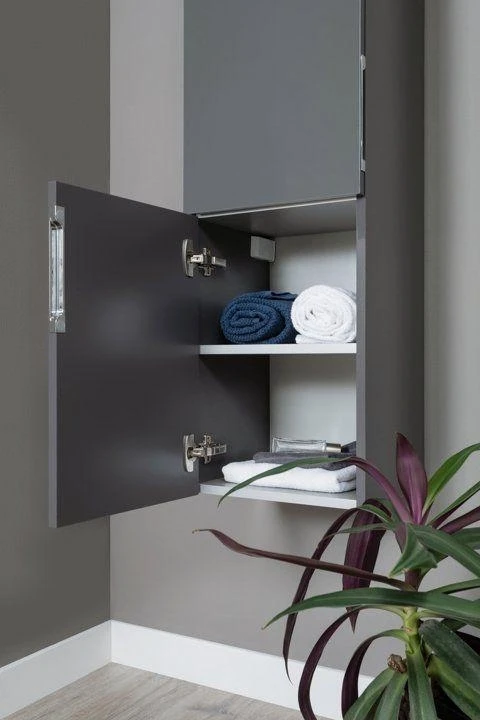 Шкаф-пенал для ванной Aquanet Алвита 35 L серый антрацит 00249618