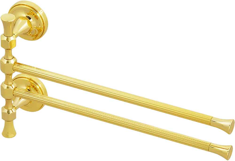 Полотенцедержатель двойной поворотный Migliore Fortuna 27675 золото L35 см