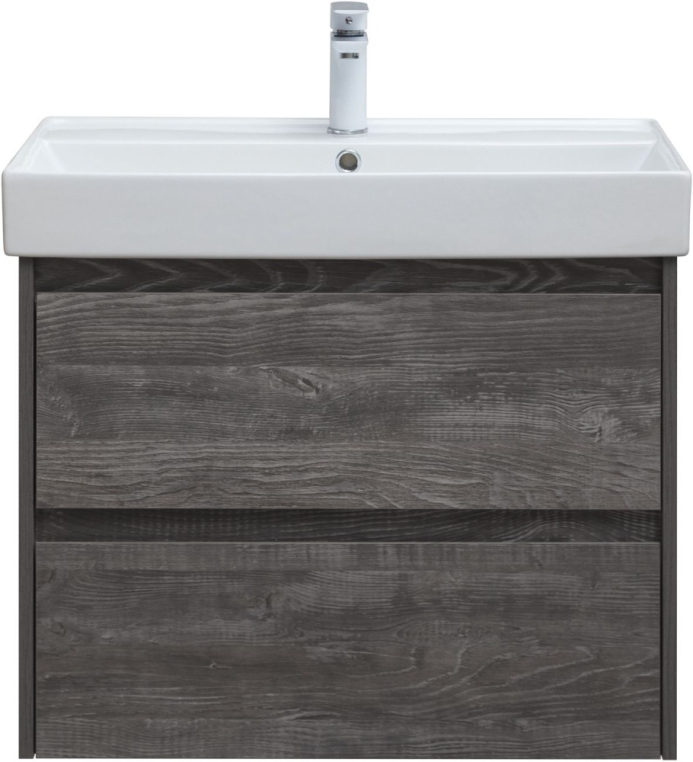 Тумба под раковину Aquanet Nova Lite 75 дуб серый (2 ящика) 00287890