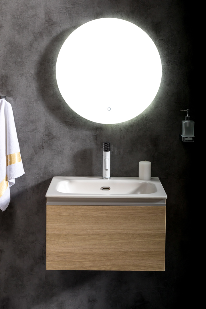 Тумба без раковины Vallessi 60*46см LIGHT OAK, 1 полка