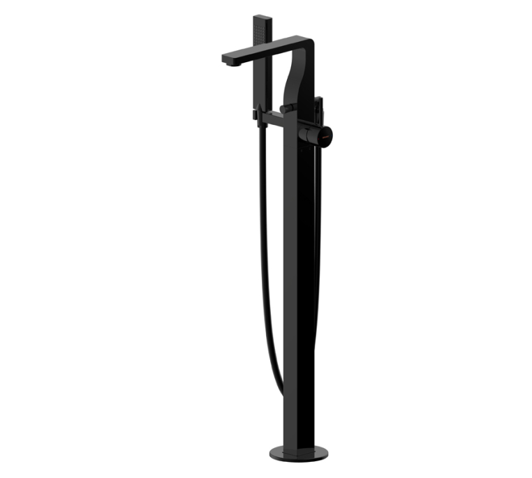 Отдельностоящий смеситель для ванны Arc, черный Bravat Arc F66061K-B3-ENG