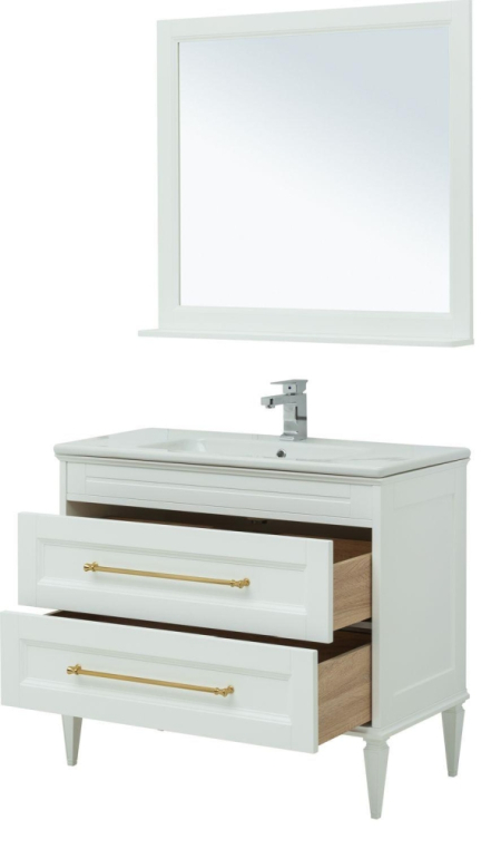 Мебель для ванной Aquanet Бостон М 100 белый (ручки золото) 00281190