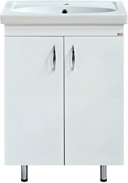 Тумба под раковину напольная прямая Misty Калипсо 60 Э-Кап01060-01Пр белая