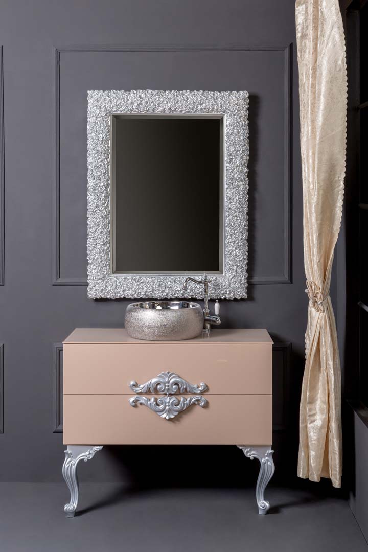 Зеркало ROSE серебро 100*140см