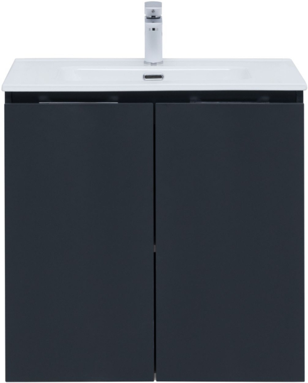 Тумба под раковину Aquanet Алвита New 70 2 дверцы, антрацит 00303904