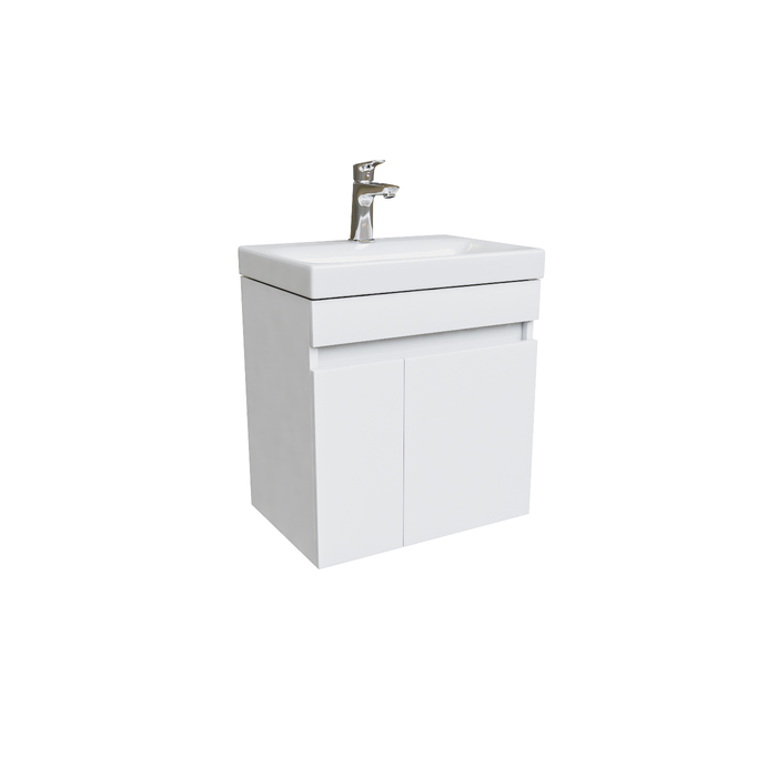 Тумба с раковиной IDDIS Zodiac ZOD5CD0i95K подвесная с дверцами белая 50 см.