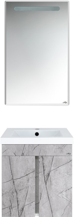 Комплект мебели Misty Торос 50, серый мрамор (П-Тор0050-011+4627173210294+П-Ири04050-01СвЛ)