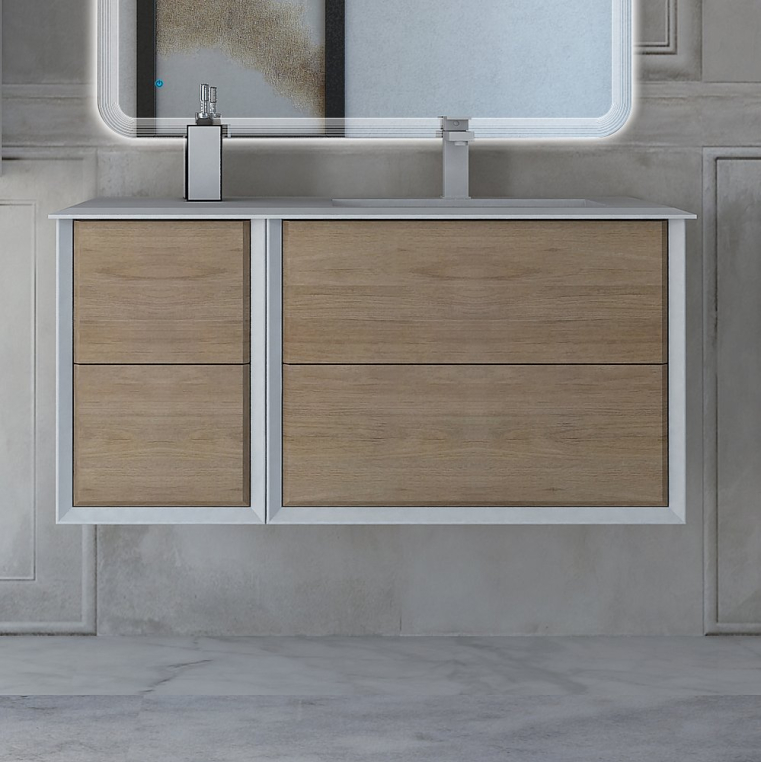 Тумба с раковиной Cezares Bellagio 106 rovere tabacco (54716+50214+54719)