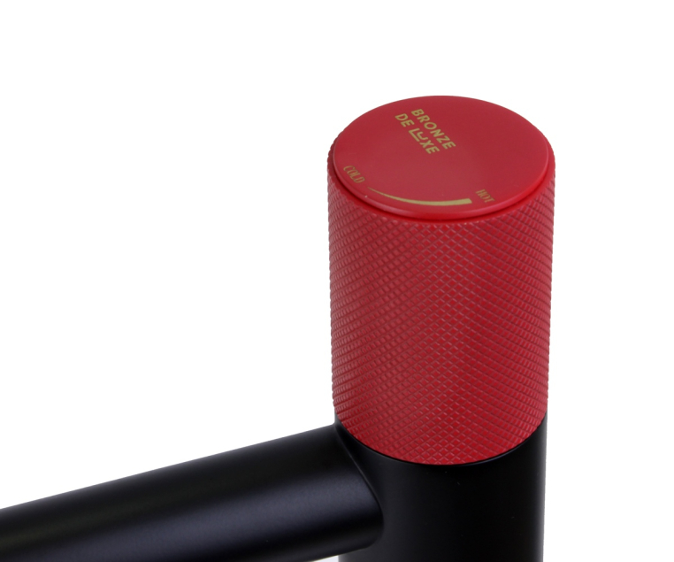 Смеситель высокий AVANGARDE черный, красный (2030RH)