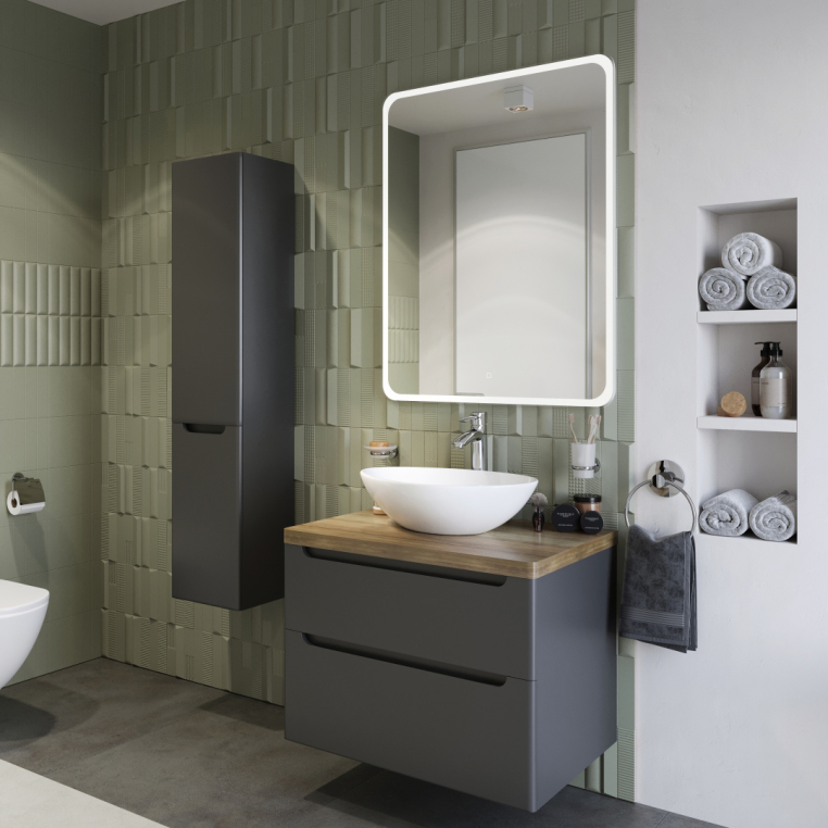 Шкаф-пенал Stworki Берген 150 серый (Бер.04.150/P/GR)